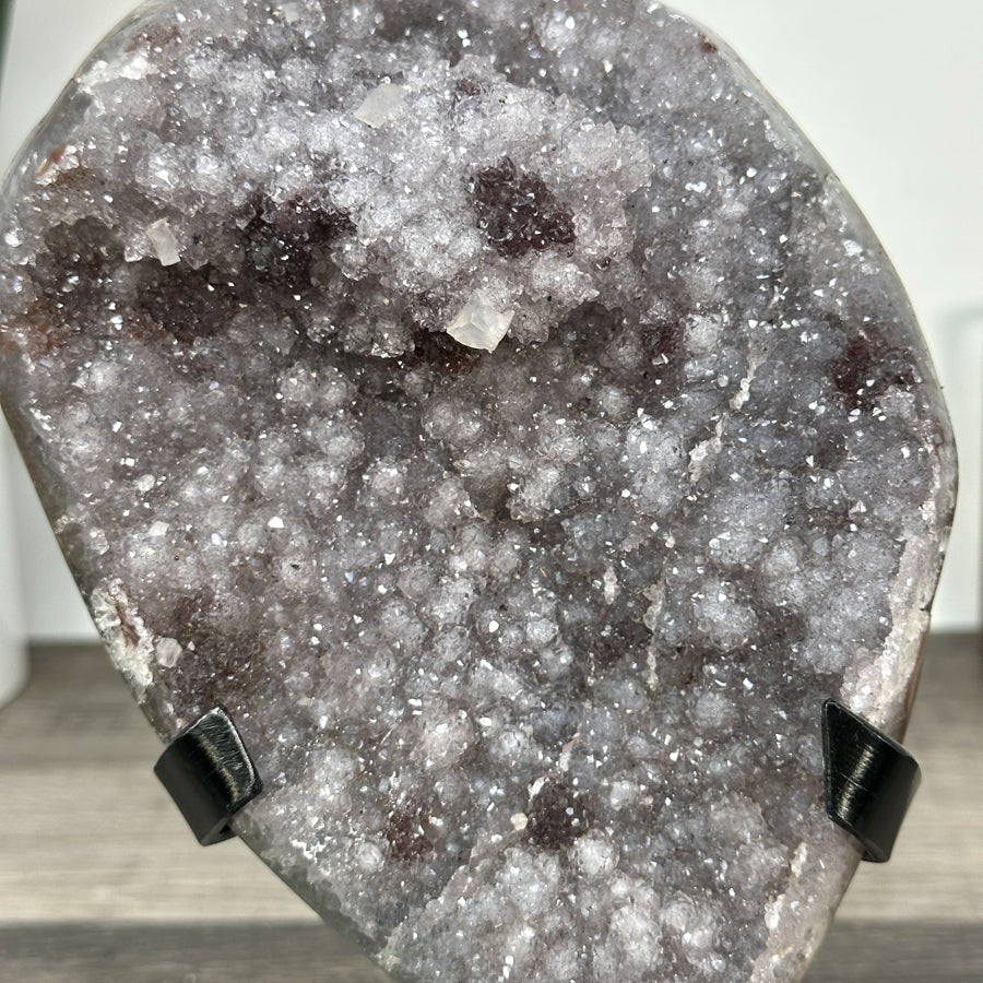 Sugar Quartz Druzy Geode on Stand - MWS2876