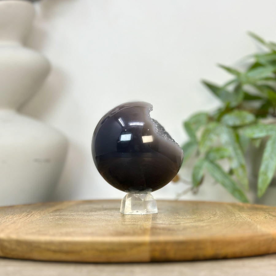 Agate &amp; Druzy Sphere Geode - SPH0224