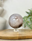 Agate & Quartz Sphere Geode with Druzy Interior - SPH0232