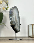 Agate & Quartz Geode Slice Portal with Sugar Druzy Center - MWS2911