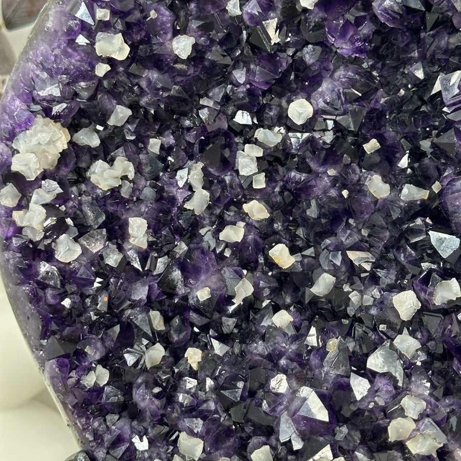 Large Natural Amethyst Specimen with Calcite Inclusions - MWS3092