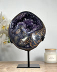 Exquisite Natural Amethyst GEode Full of Stalactites Eyes - MWS1524