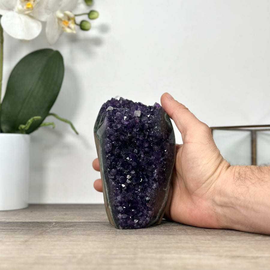 Natural Amethyst Cathedal with Green Jasper Matrix - CBP1288