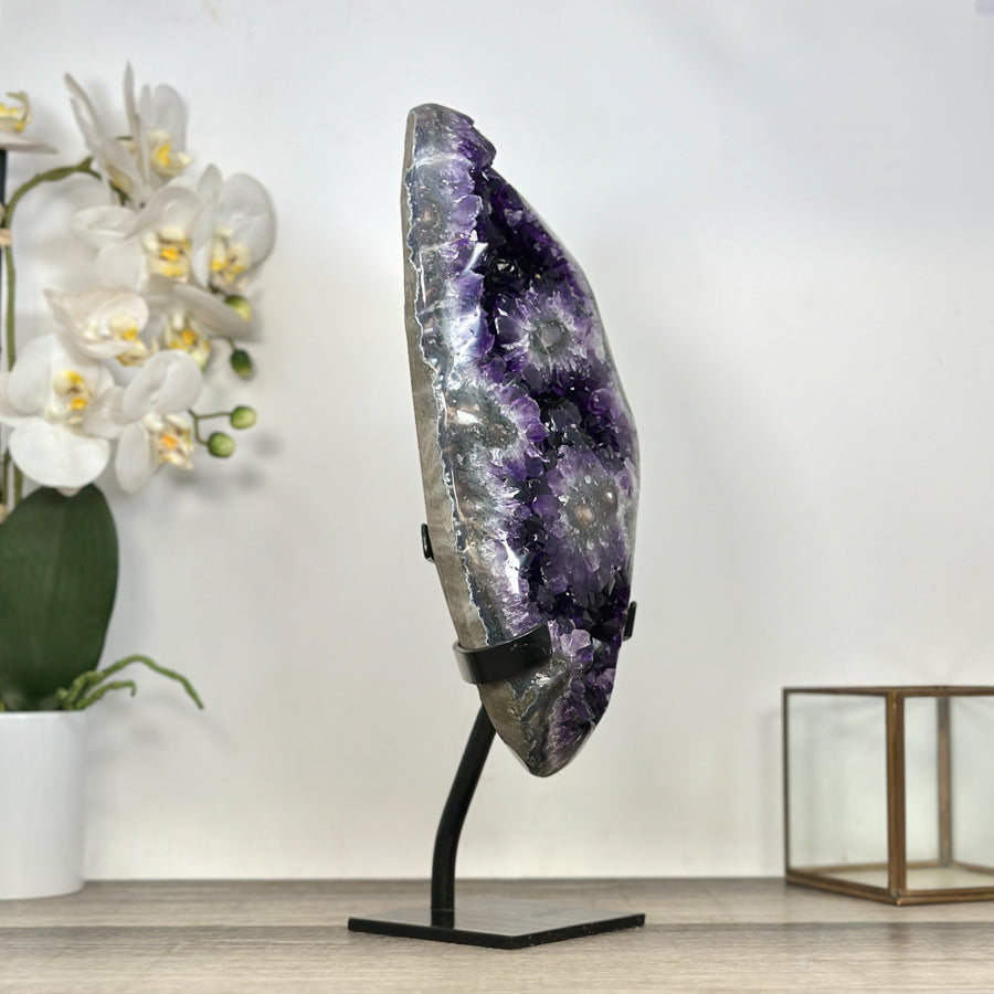 Huge Natural Amethyst Cluster with Stalactite Eyes Formations - MWS2965