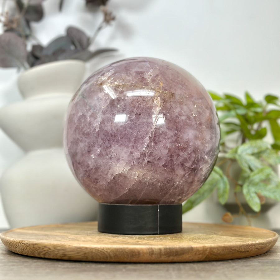 Amethyst &amp; Quartz Druzy Sphere Geode - SPH0170