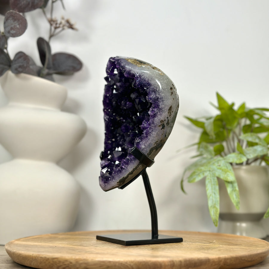 Premium Quality Uruguayan Amethyst Geode on Stand - MWS3056