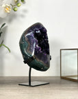 Top Quality Natural Amethyst Geode With Green Jasper Shell - MWS2521