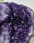 Natural Deep Purple Amethyst Geode on Metal Stand - MWS2783