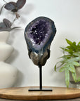 Natural Agate & Amethyst Geode on Metal Stand - MWS3131