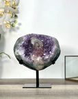 Amethyst Geode With Calcite Crystal Specimen - MWS2731