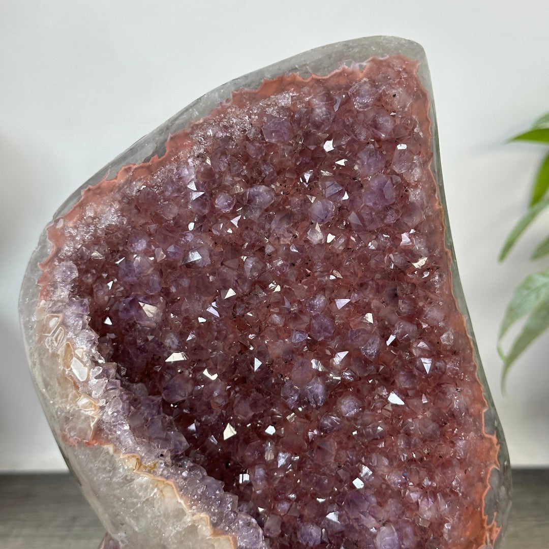 Unique Art Agate &amp; Quartz Geode for Home Decor - Urguayan Statement Piece - CBP1398