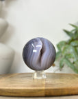 Banded Agate & Druzy Sphere Geode - SPH0222