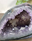 Natural amethyst Geode with Calcite Crystal Inclusions - STGE0091