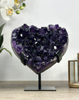 Deep Purple A grade Natural Heart Carving - HST0291
