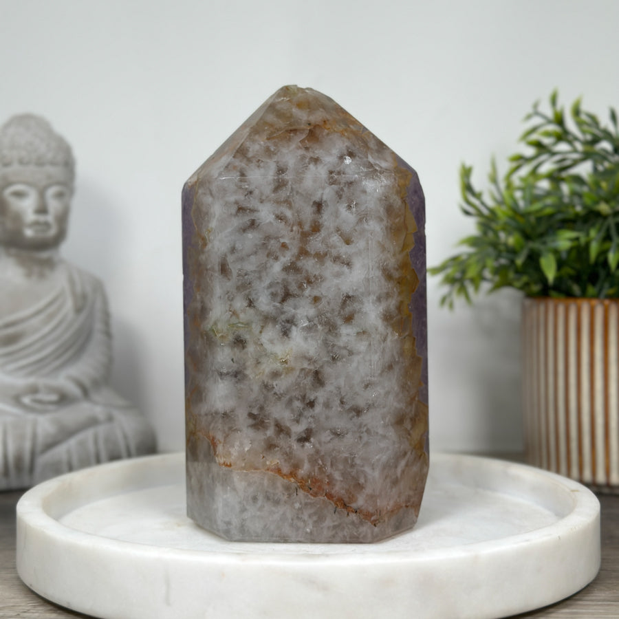 Deep Purple Natural Large Stone Tower  - STP0165