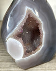 Amethyst & Agate Flame Carving Geode - FST0153