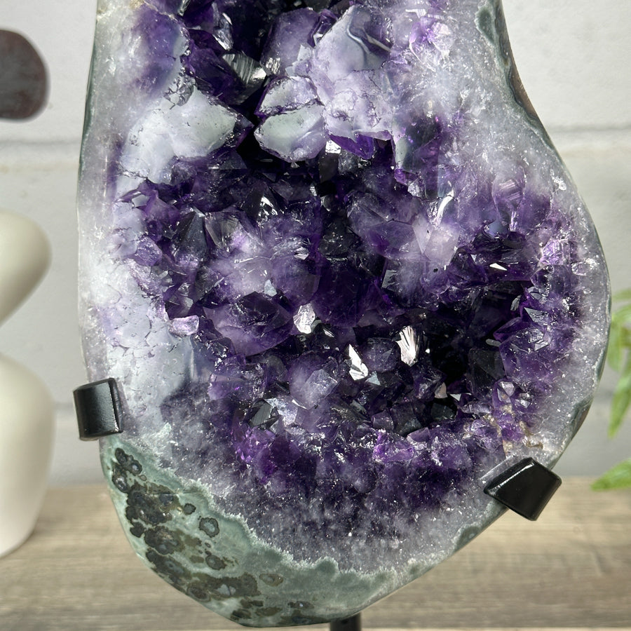Natural Amethyst Geode with Huge Deep Purple Crystals - MWS3154
