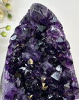 Large Deep Purple Amethyst Cluster on Metal Stand – Statement Crystal for Home Décor - MWS2395