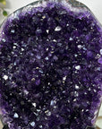 A+ Grade Amethyst Geode on Metal Stand – Stunning Crystal Decor for Shelf Display - MWS2708