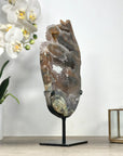 Stunning Natural Quartz Slice Portal, Metallic Stand included - MWS2326