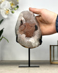 Beautiful Calcite Specimen Covered with Orange Tone Druzy Crystals - MWS2338