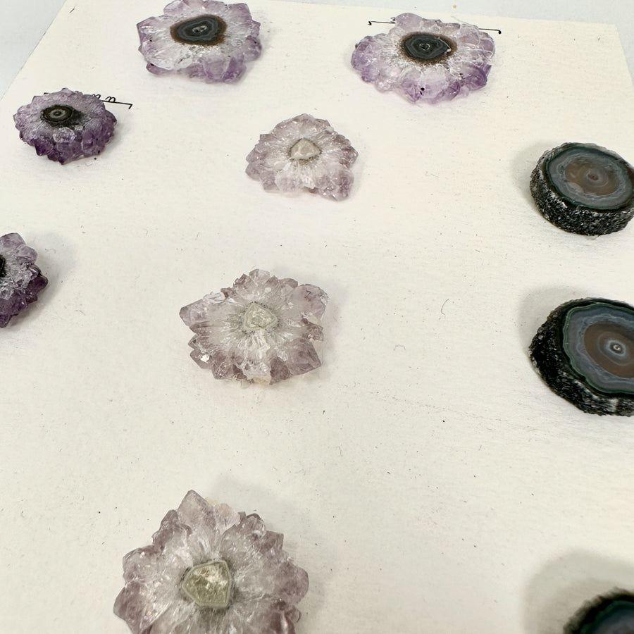 Genuine Amethyst &amp; Agate Stalactite Slices Flat - Perfect for Crafting Unique Jewelry - STS0062