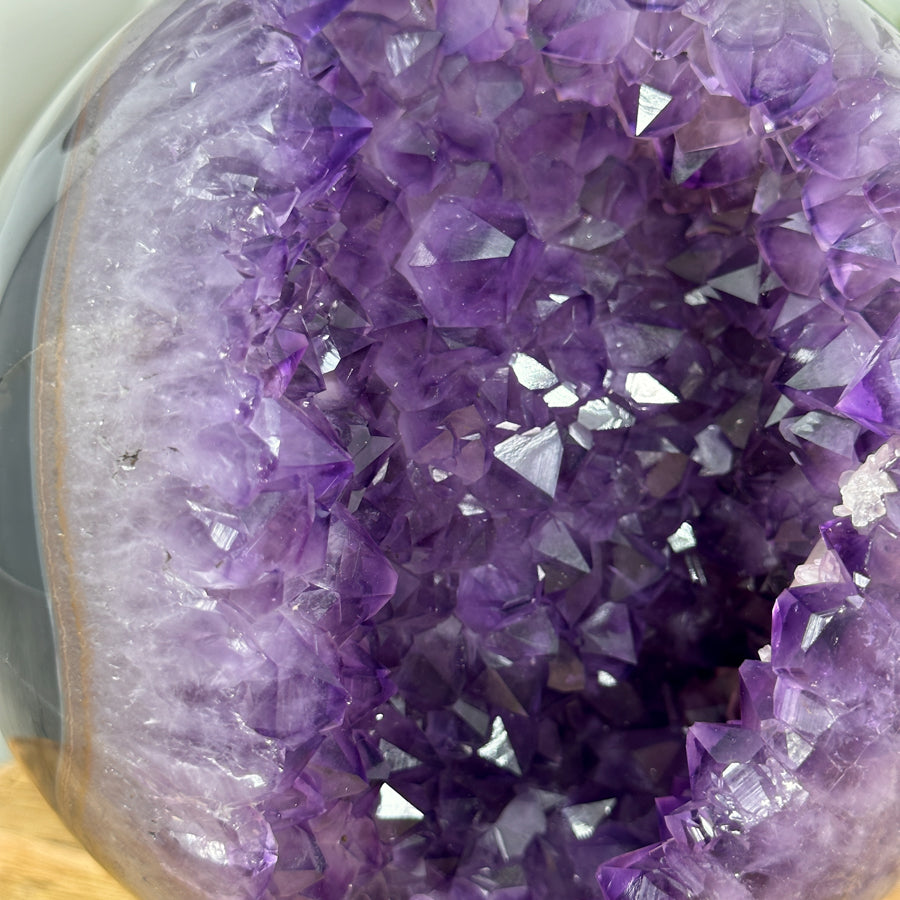 Top Grade Uruguayan Amethyst Agate Large Sphere Geode - SPH0167