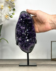 Deep Purple Amethyst Crystal on Metal Stand - MWS2776