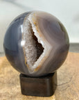 Banded Agate & Quartz Druzy Sphere Geode - SPH0203