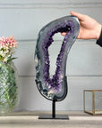 Large Amethyst & Agate Geode Silce Crystal Portal - MWS2757