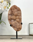 Natural Peach Tone Quartz Druzy Crystal Specimen for Home Decor - MWS2870