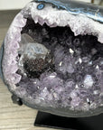 Natural Amethyst & Agate Stone Geode on Stand - MWS2841