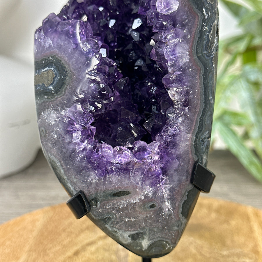 Natural Top Grade Amethyst Geode on Stand - MWS3258