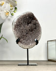 Smoky Quartz Geode on Metal Stand - MWS2858