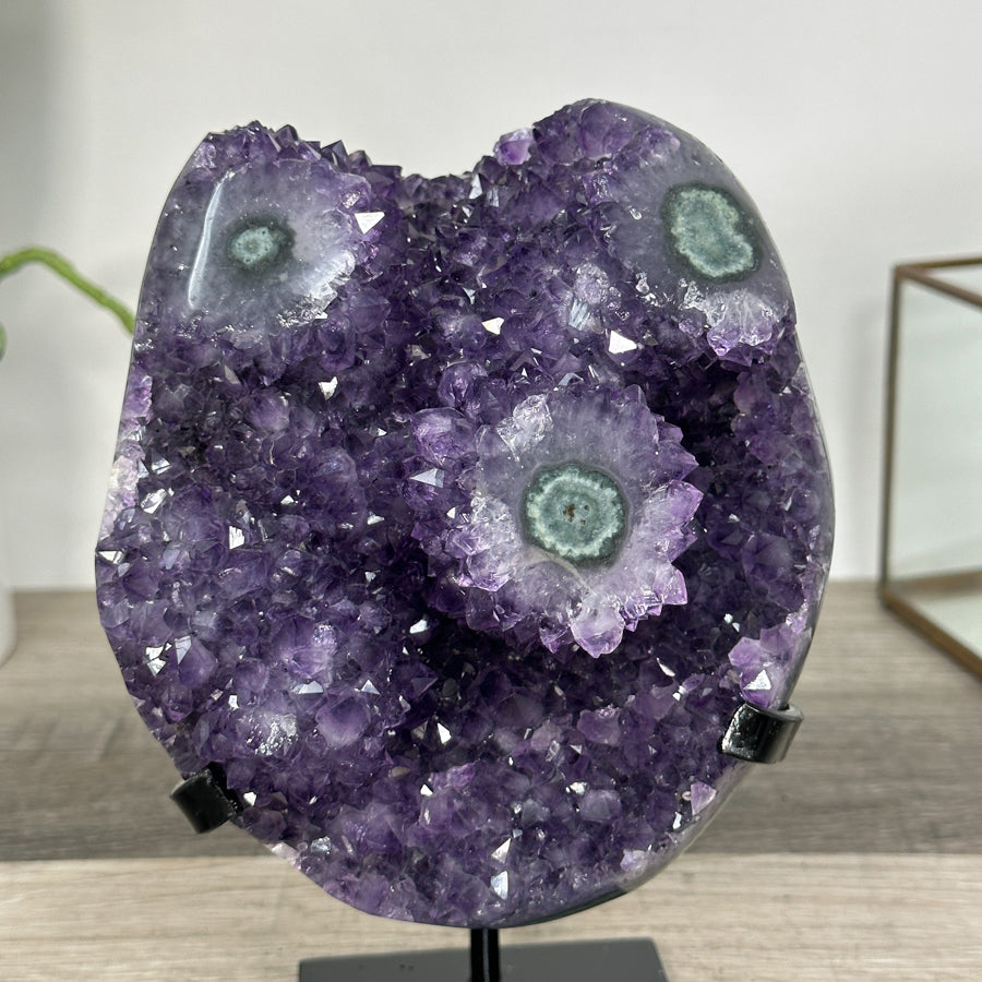 Uruguayan Amethyst Cluster with Stalactite Crystal Formations - MWS2687