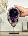 Natural Top Quality Amethyst Geode on Metal Stand - MWS3021