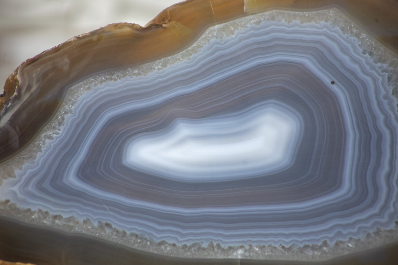Natural Blue Banded Agate Slice - SLC0003