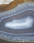 Natural Blue Banded Agate Slice - SLC0003