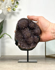 Druzy Amethyst Cluster With Agate Shell and Stalactite Formations - MWS2505