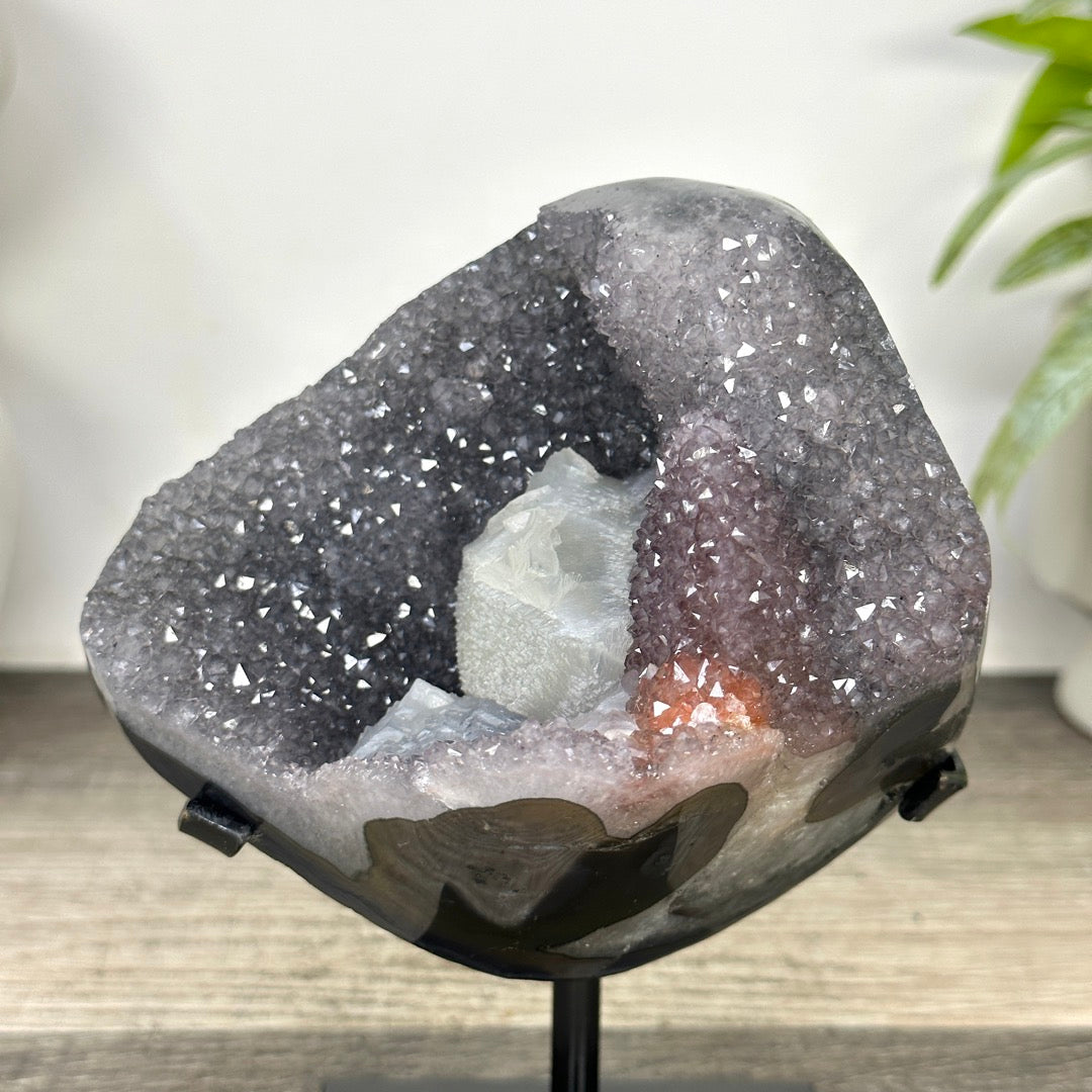 Natural Quartz Cluster with Calcite Formation - MWS3368