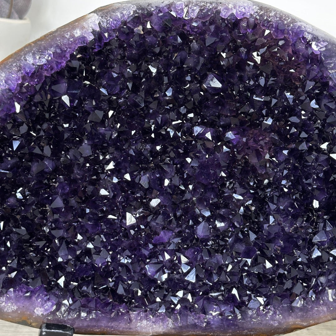 Top Grade Deep Purple Uruguayan Amethyst Geode - MWS3398