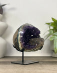 Natural Amethyst Geode with Calcite Inclusin and Green Jasper Shell - MWS3339