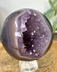 Amethyst & Banded Agate Sphere Geode with Crystal Cavity - SPH0227
