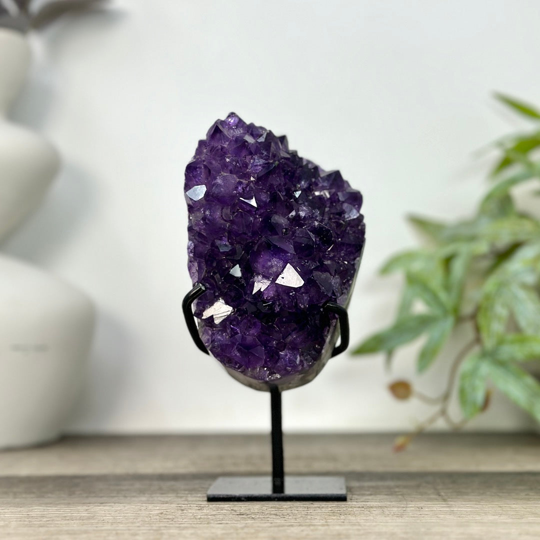 Natural Top Grade Amethyst Cluster on Stand - MWS3267