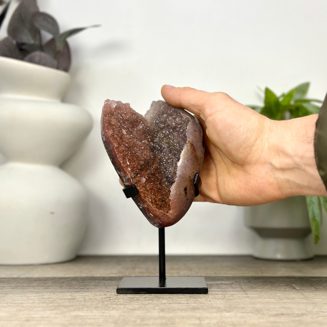 Natural Fire Quartz Cluster on Stand - MWS3369
