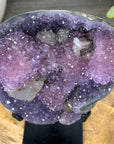 Rare Natural Amethyst Cluster with Unique Calcite Formations - MWS3049