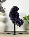 A Grade Natural Amethyst Crystal Specimen on Metal Stand - MWS3390