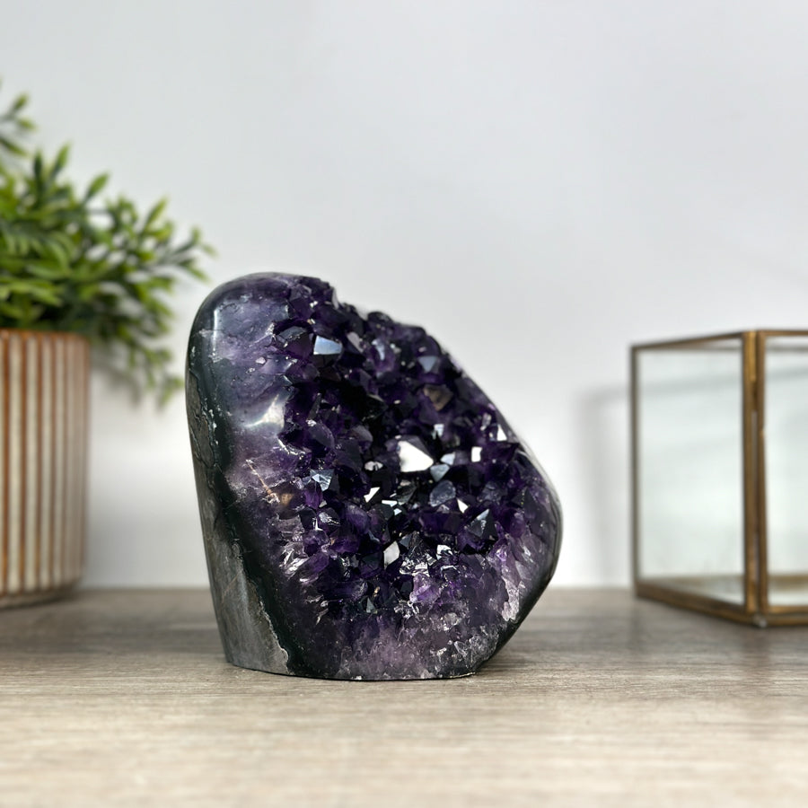 A+ Grade Natural Amethyst Cathedral, Deep Purple Crystals - CBP1176