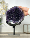 Amethyst Crystal Cluster Geode on Stand - Home Decor Display Piece - MWS2653