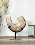 Natural Yellow Quartz Specimen – Elegant Crystal Display for Office Decor - MWS2732